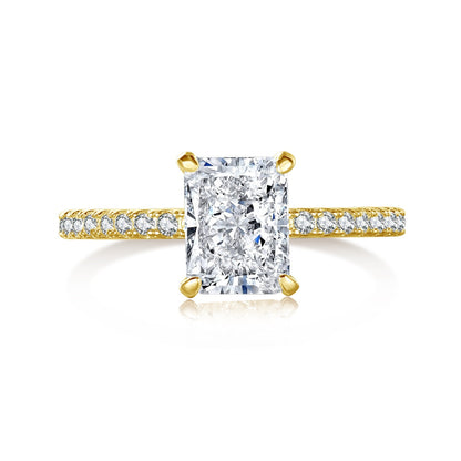 [Clara Jewels]2.0 Carat Dazzling Sparkling Radiant Cut Party Ring