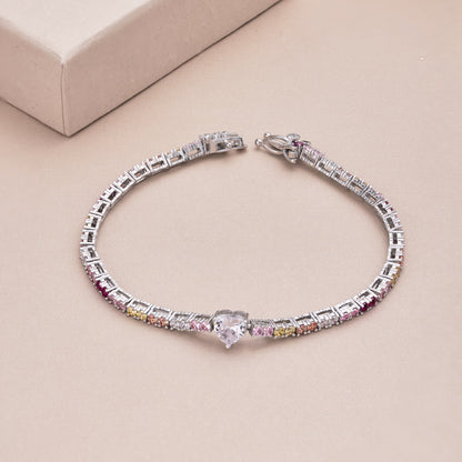 [Clara Jewels]Delicate Romantic Heart Shape Lover Bracelet