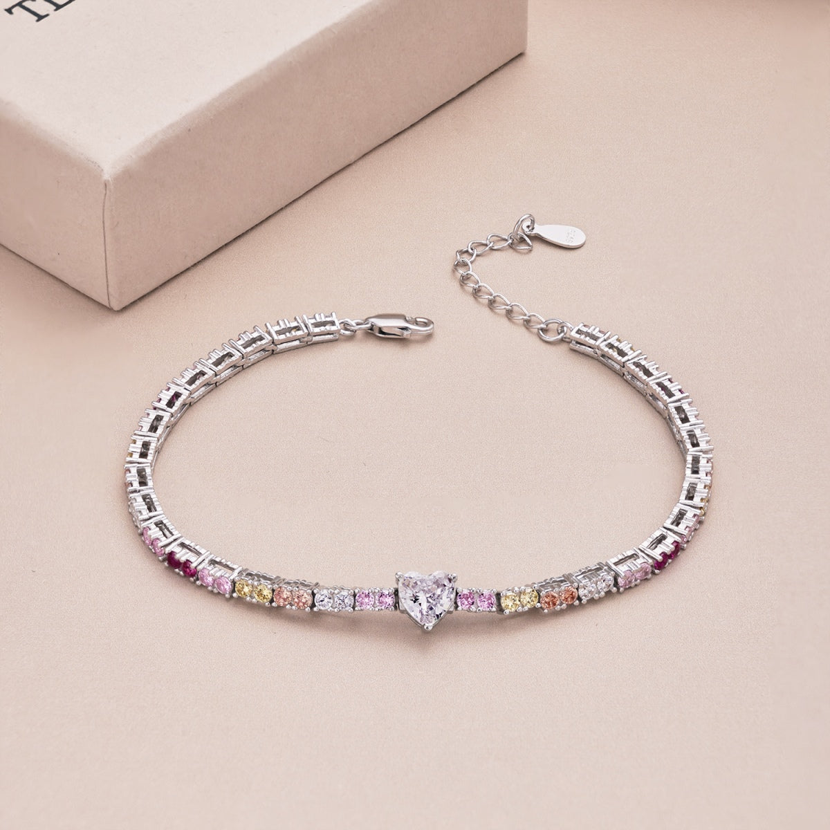 [Clara Jewels]Delicate Romantic Heart Shape Lover Bracelet