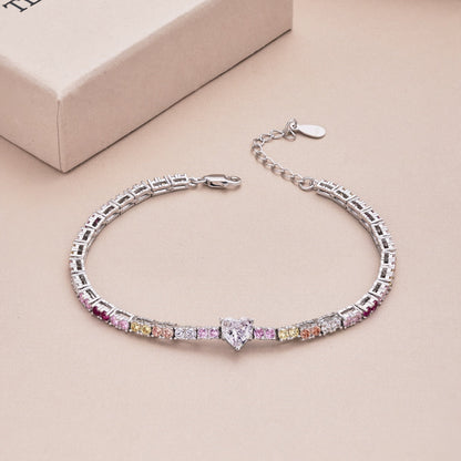 [Clara Jewels]Delicate Romantic Heart Shape Lover Bracelet