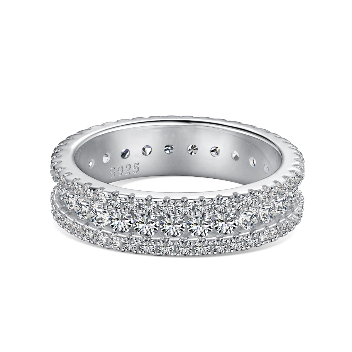 [Clara Jewels]Delicate Colorful Round Cut Daily Ring