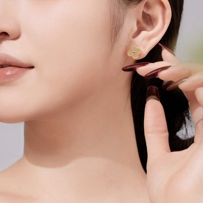 [Clara Jewels]Four Leaf Clover Fashion Earrings