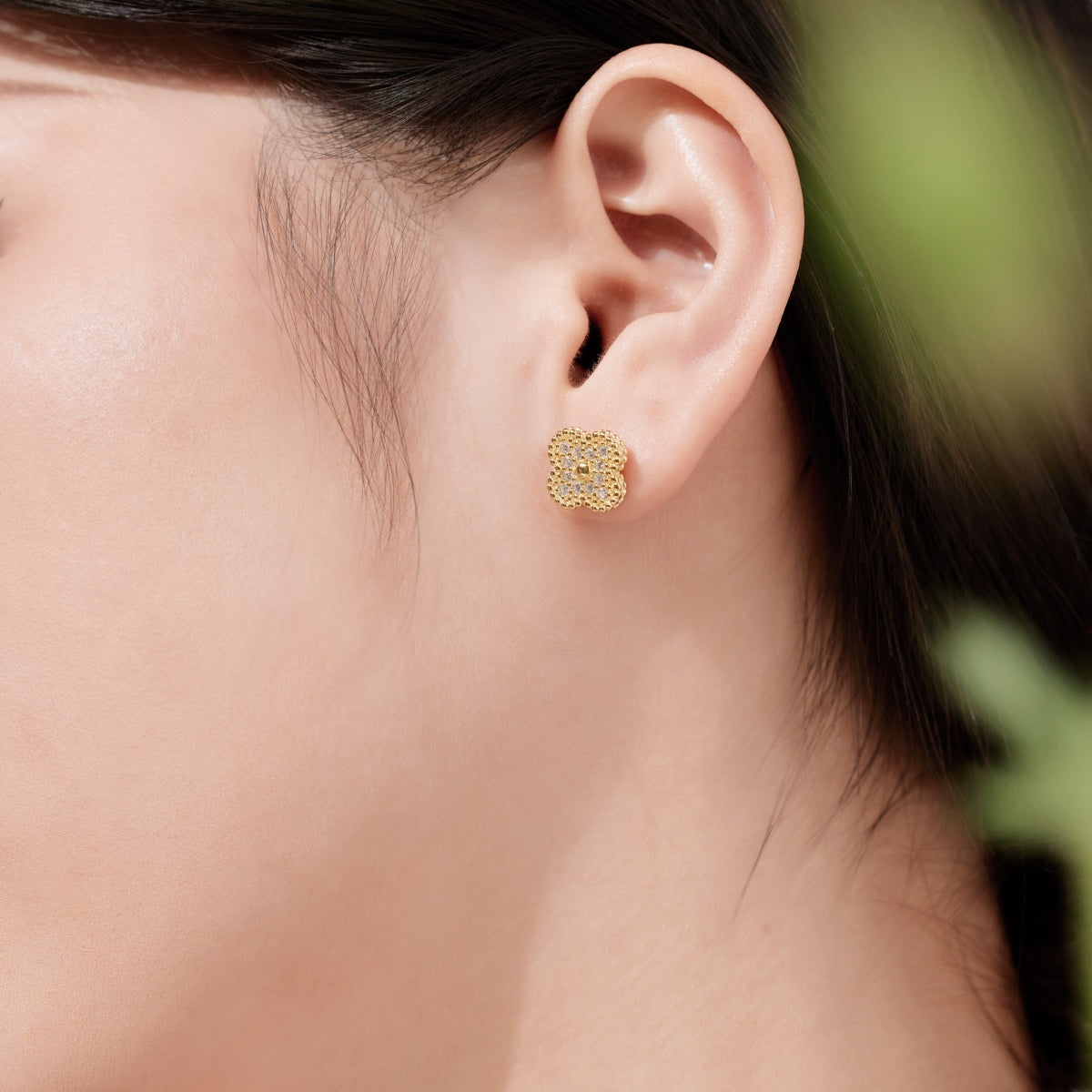 [Clara Jewels]Four Leaf Clover Fashion Earrings