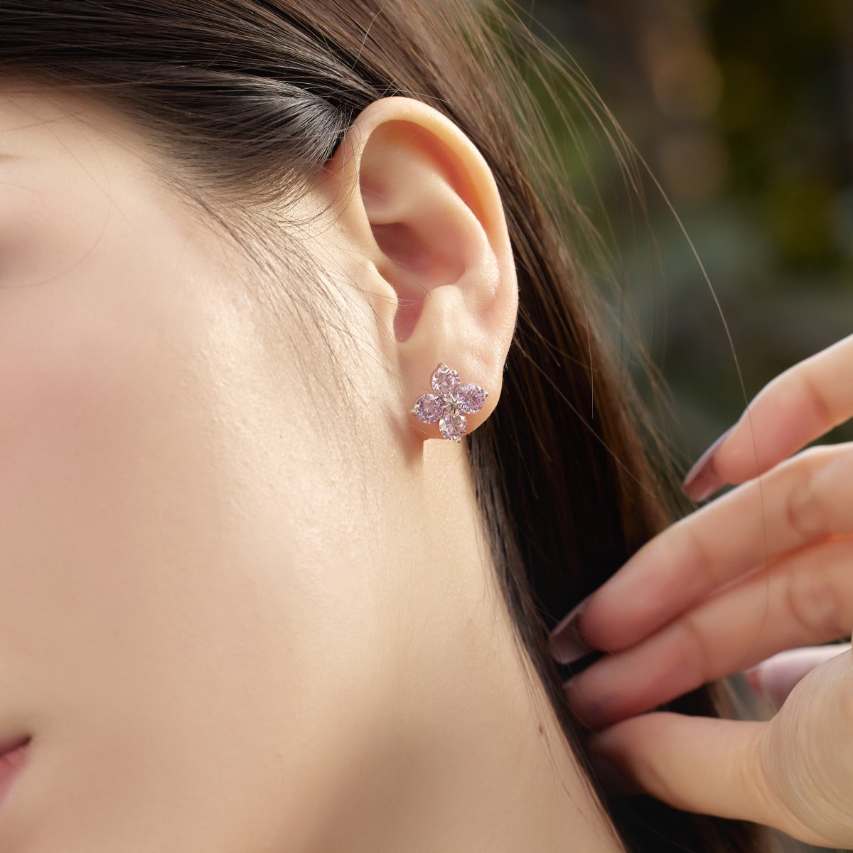 [Clara Jewels]Four-Leaf Clover Eight-Pointed Star Earrings