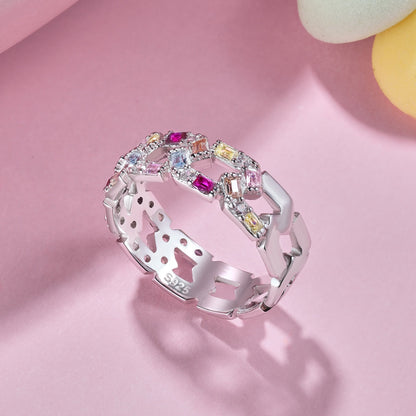 [Clara Jewels]Sparkling Vibrant Emerald Cut Daily Ring