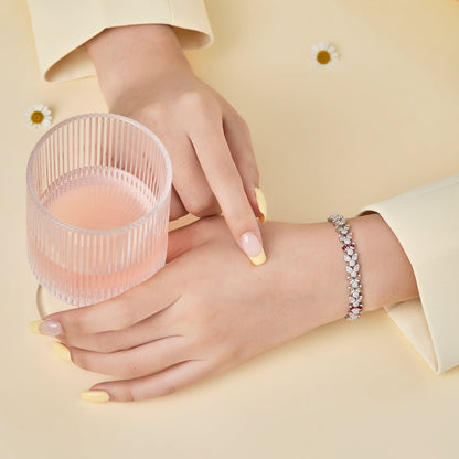 [Clara Jewels]Dainty Exquisite Flower Shape Daily Bracelet