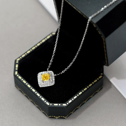 [Clara Jewels]Sparkling Asscher Cut Necklace