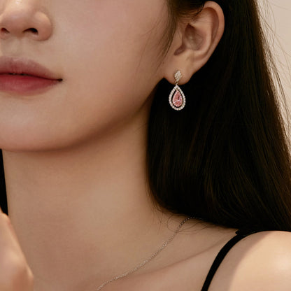 [Clara Jewels]Ornate Delicate Water Drop Shape Banquet Earrings