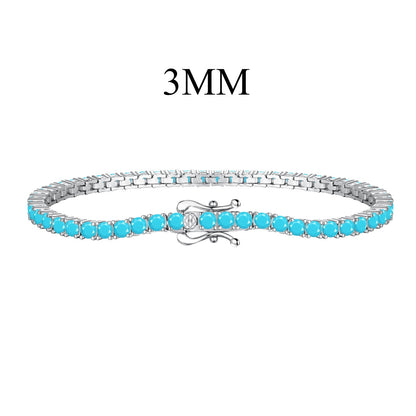 [Clara Jewels]Dainty Charming Round Cut Tennis Bracelet