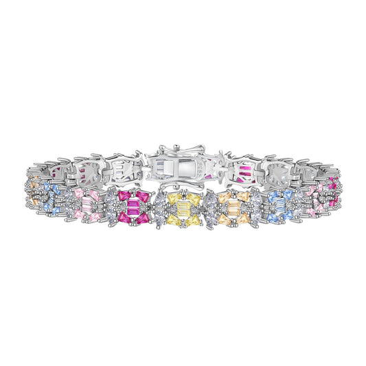 [Clara Jewels]Delicate Colorful Multi Cut Party Bracelet