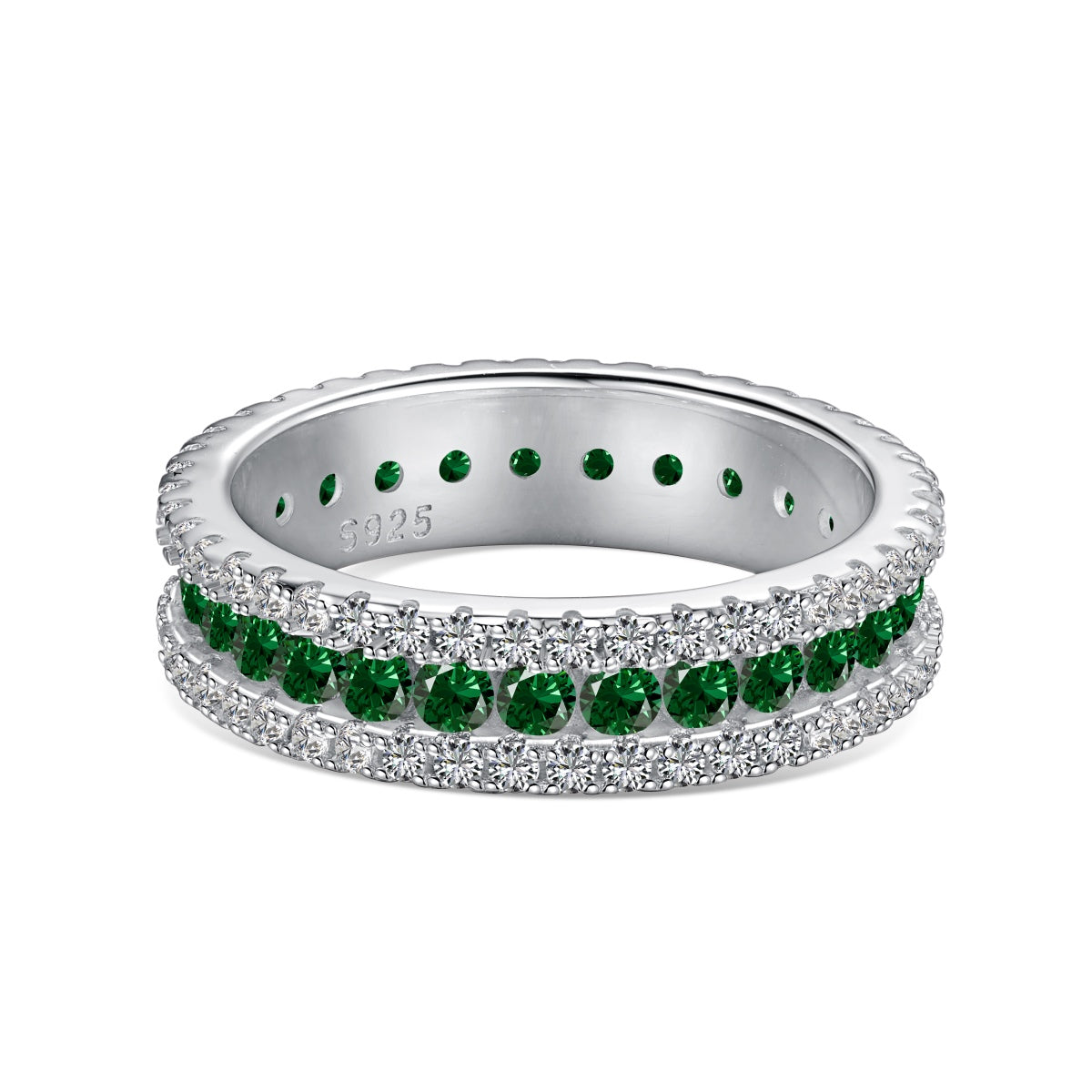 [Clara Jewels]Delicate Colorful Round Cut Daily Ring