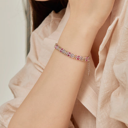 [Clara Jewels]Dainty Radiant Emerald Cut Daily Bracelet