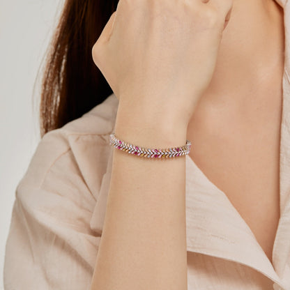 [Clara Jewels]Dainty Radiant Emerald Cut Daily Bracelet