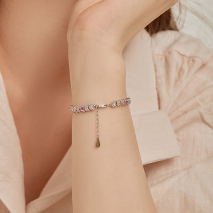 [Clara Jewels]Delicate Colorful Multi Cut Daily Bracelet