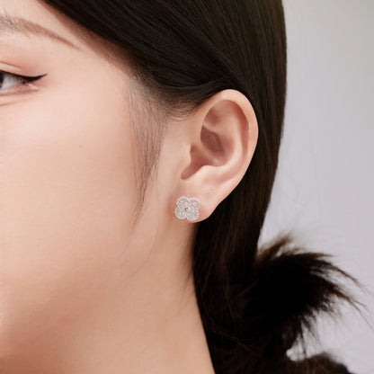 [Clara Jewels]Four Leaf Clover Fashion Earrings