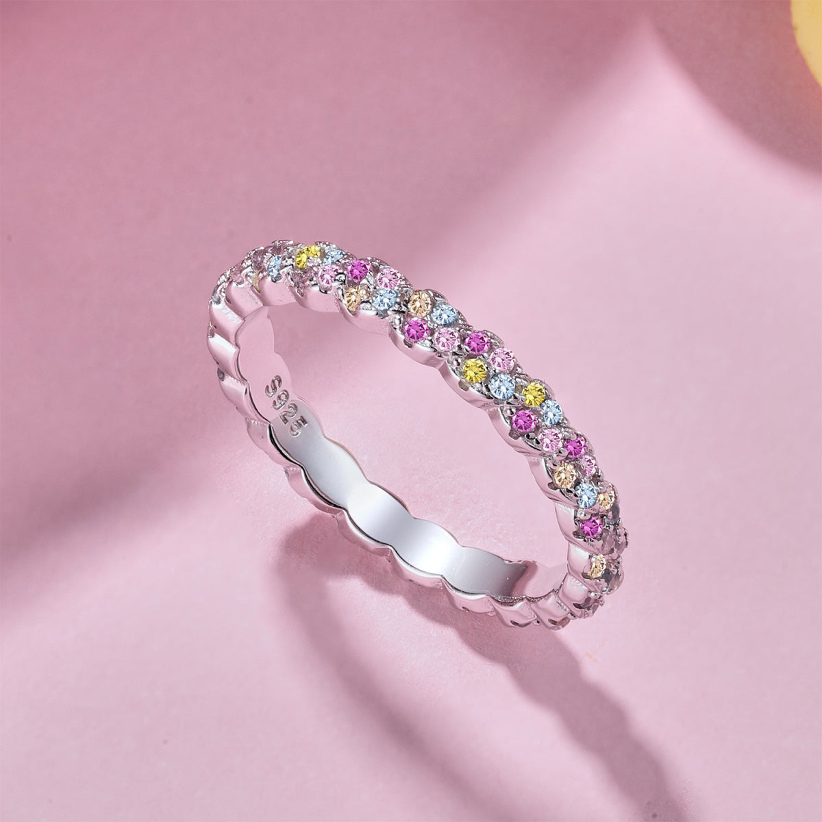 [Clara Jewels]Dainty Ebullient Round Cut Daily Ring