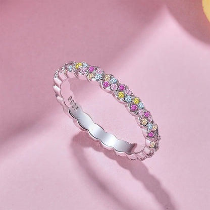 [Clara Jewels]Dainty Ebullient Round Cut Daily Ring