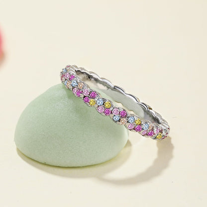 [Clara Jewels]Dainty Ebullient Round Cut Daily Ring
