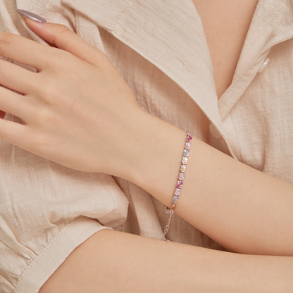 [Clara Jewels]Ornate Colorful Flower Shape Party Bracelet