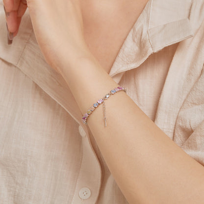[Clara Jewels]Ornate Colorful Flower Shape Party Bracelet