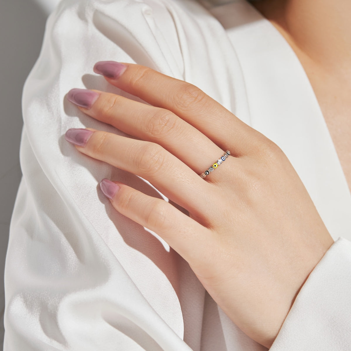 [Clara Jewels]Sparkling Vibrant Round Shape Daily Ring