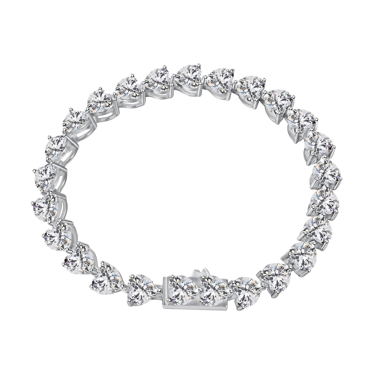 [Clara Jewels]0.75 Carat Elegant Romantic Heart Shape Lover Bracelet