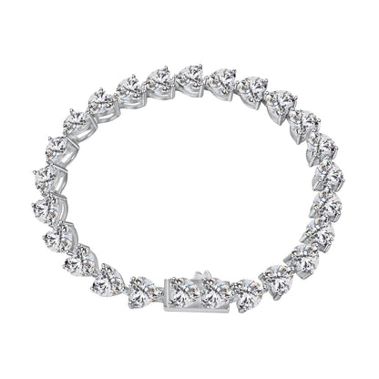 [Clara Jewels]0.75 Carat Elegant Romantic Heart Shape Lover Bracelet