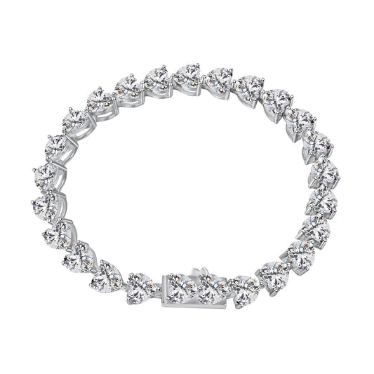 [Clara Jewels]0.75 Carat Elegant Romantic Heart Shape Lover Bracelet