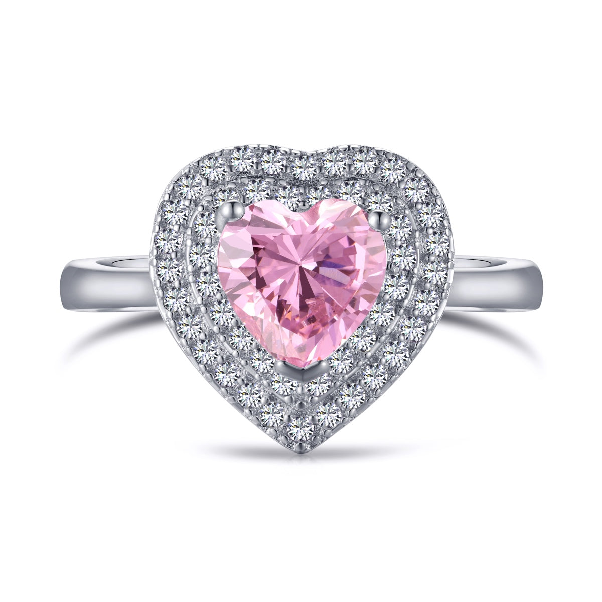 [Clara Jewels]Delicate Ebullient Heart Shape Wedding Ring