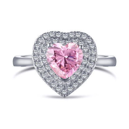 [Clara Jewels]Delicate Ebullient Heart Shape Wedding Ring