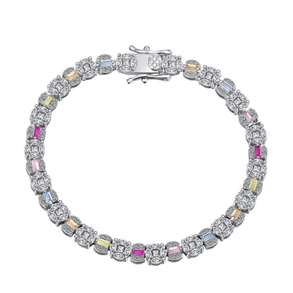 [Clara Jewels]Dazzling Radiant Multi Cut Daily Bracelet