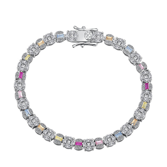 [Clara Jewels]Dazzling Radiant Multi Cut Daily Bracelet