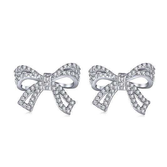 [Clara Jewels]Dainty Bow Shape Earrings
