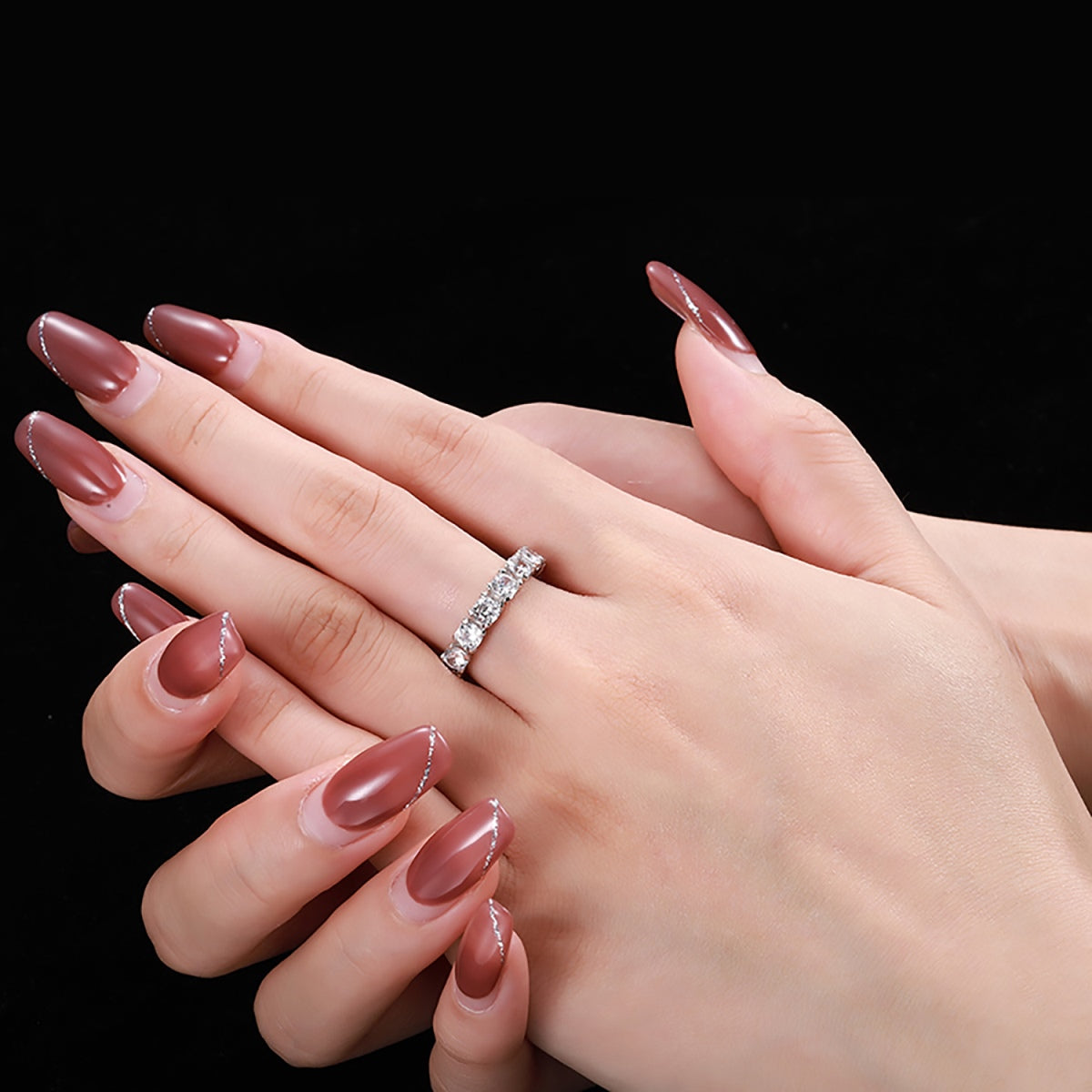 [Clara Jewels]Eternity Round Cut Tennis Ring