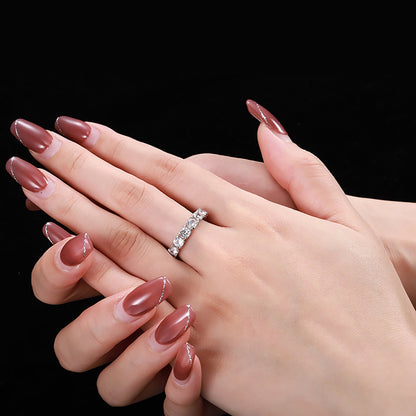 [Clara Jewels]Eternity Round Cut Tennis Ring
