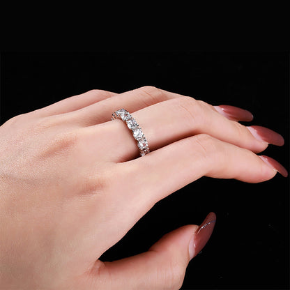 [Clara Jewels]Eternity Round Cut Tennis Ring