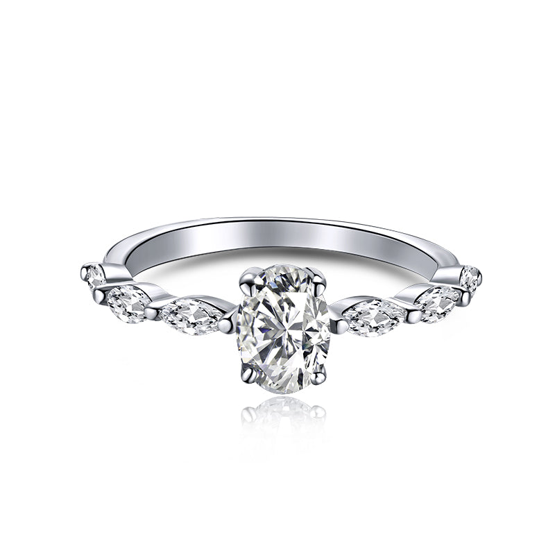 [Clara Jewels]0.75 Carat Luxurious Vibrant Elongated Cushion Cut Daily Ring