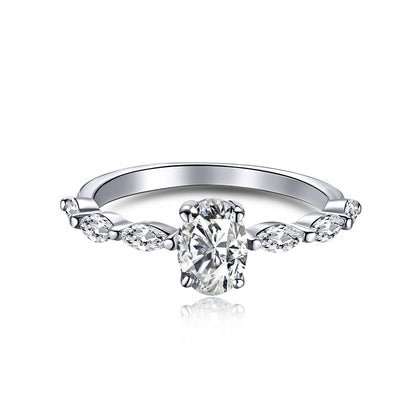[Clara Jewels]0.75 Carat Luxurious Vibrant Elongated Cushion Cut Daily Ring