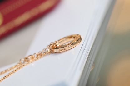 [Clara Jewels]LOVE NECKLACE ADJUSTABLE ROSE GOLD 2 DIAMOND