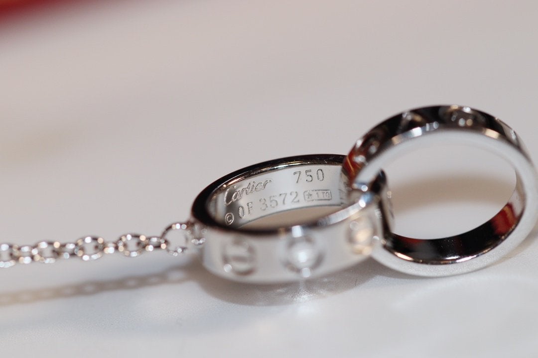 [Clara Jewels]LOVE NECKLACE PINK GOLD AND SILVER