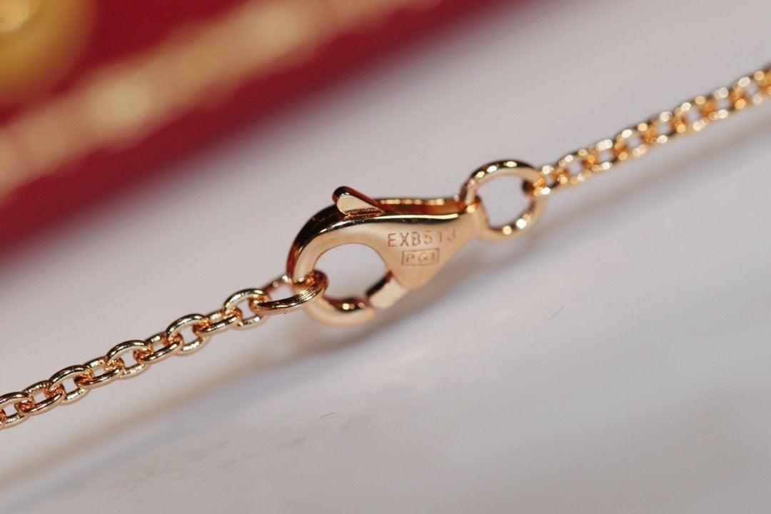 [Clara Jewels]LOVE NECKLACE PINK GOLD AND SILVER