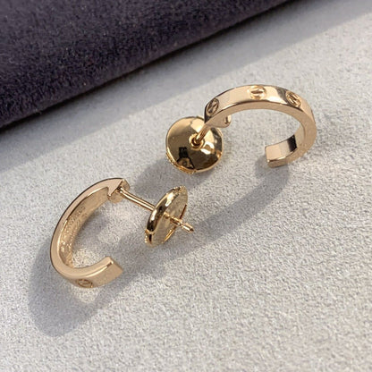 [Clara Jewels]LOVE EARRINGS 2.65MM PINK GOLD