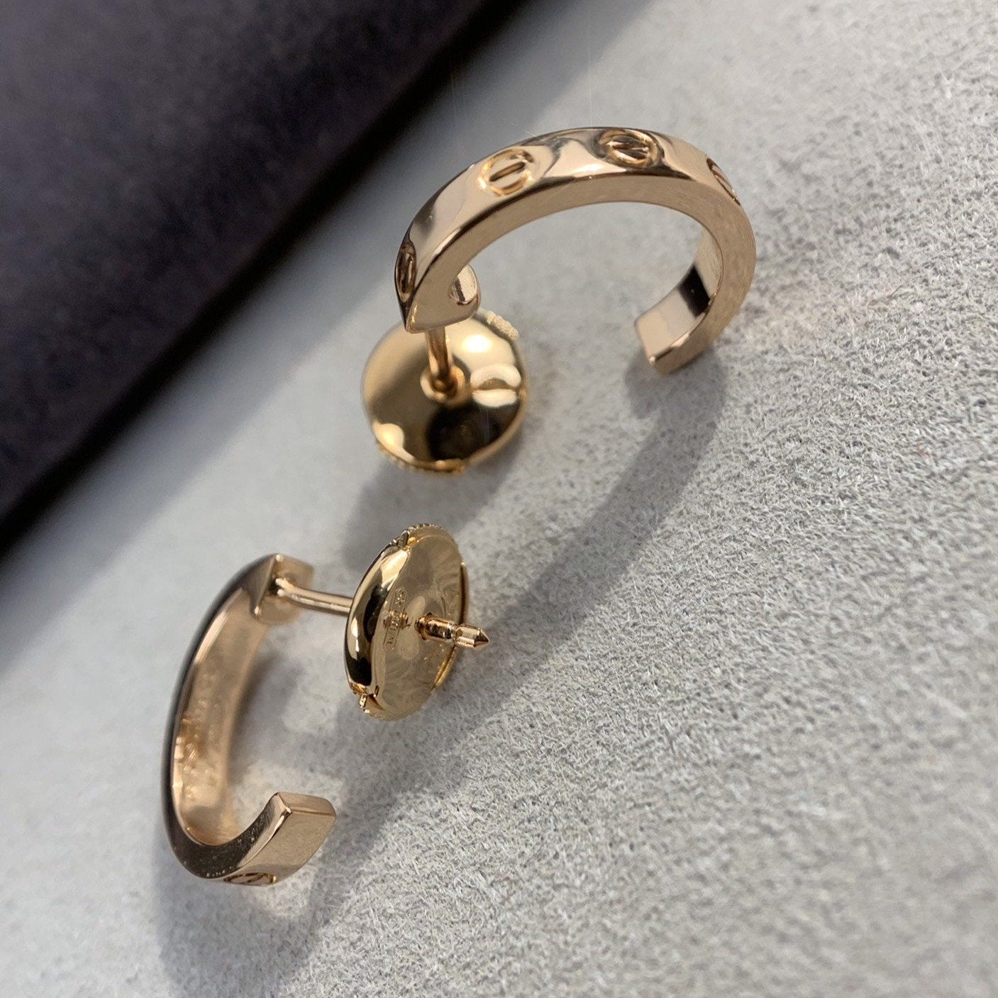 [Clara Jewels]LOVE EARRINGS 2.65MM PINK GOLD