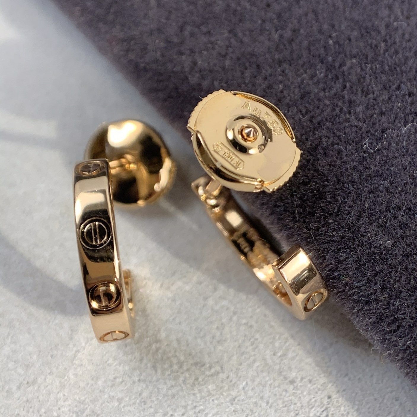 [Clara Jewels]LOVE EARRINGS 2.65MM PINK GOLD