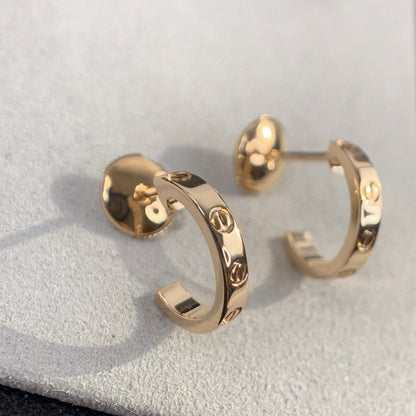 [Clara Jewels]LOVE EARRINGS 2.65MM PINK GOLD