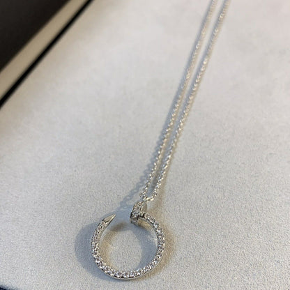 [Clara Jewels]JUSTE NECKLACE SILVER DIAMONDS