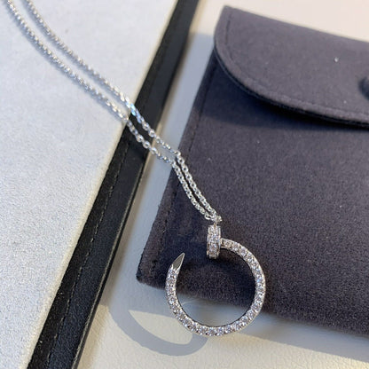 [Clara Jewels]JUSTE NECKLACE SILVER DIAMONDS