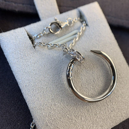[Clara Jewels]JUSTE NECKLACE SILVER DIAMONDS