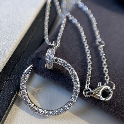 [Clara Jewels]JUSTE NECKLACE SILVER DIAMONDS
