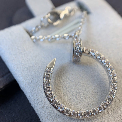 [Clara Jewels]JUSTE NECKLACE SILVER DIAMONDS